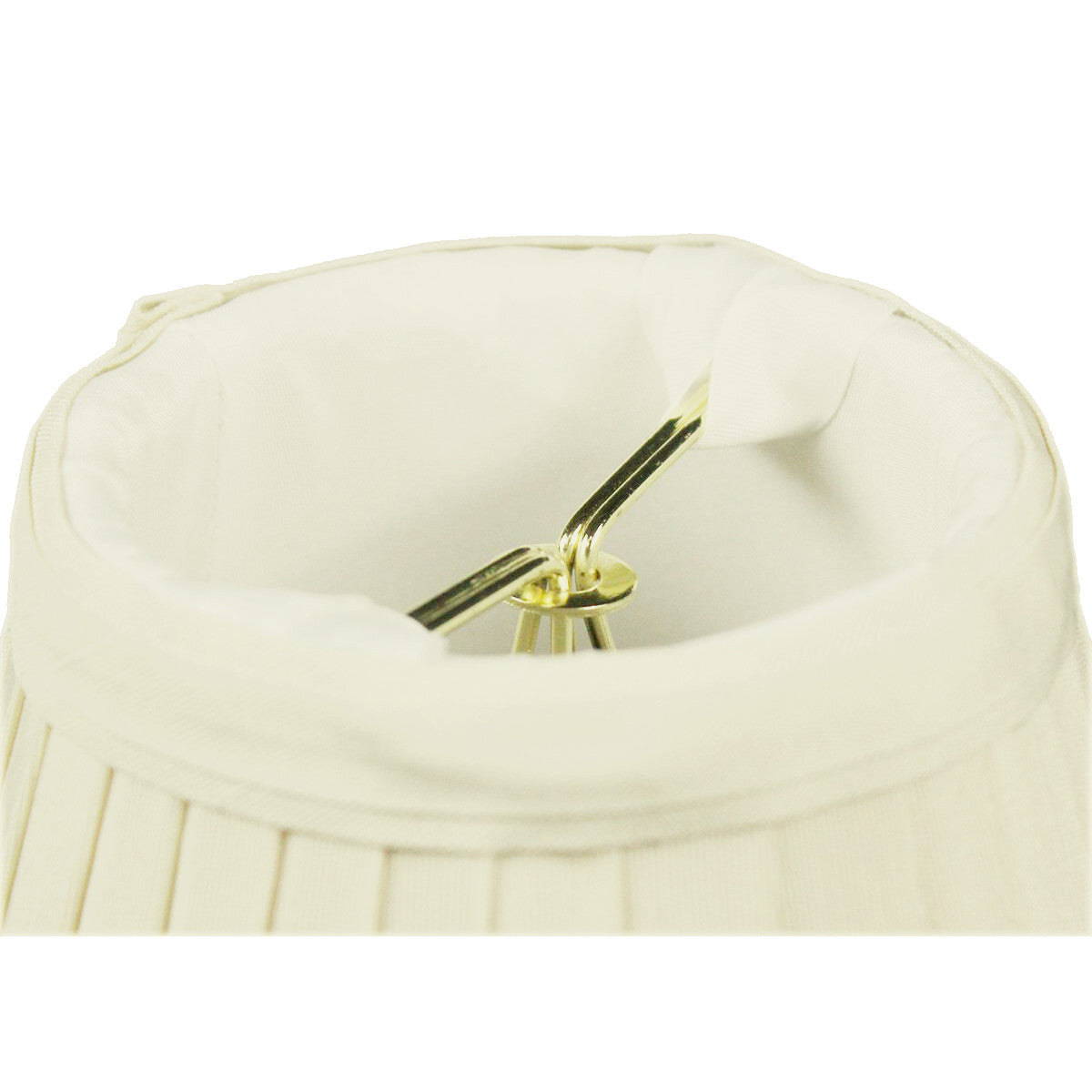 5"W x 4"H Crisp Linen Pleated Clip-on Candelabra Lampshade