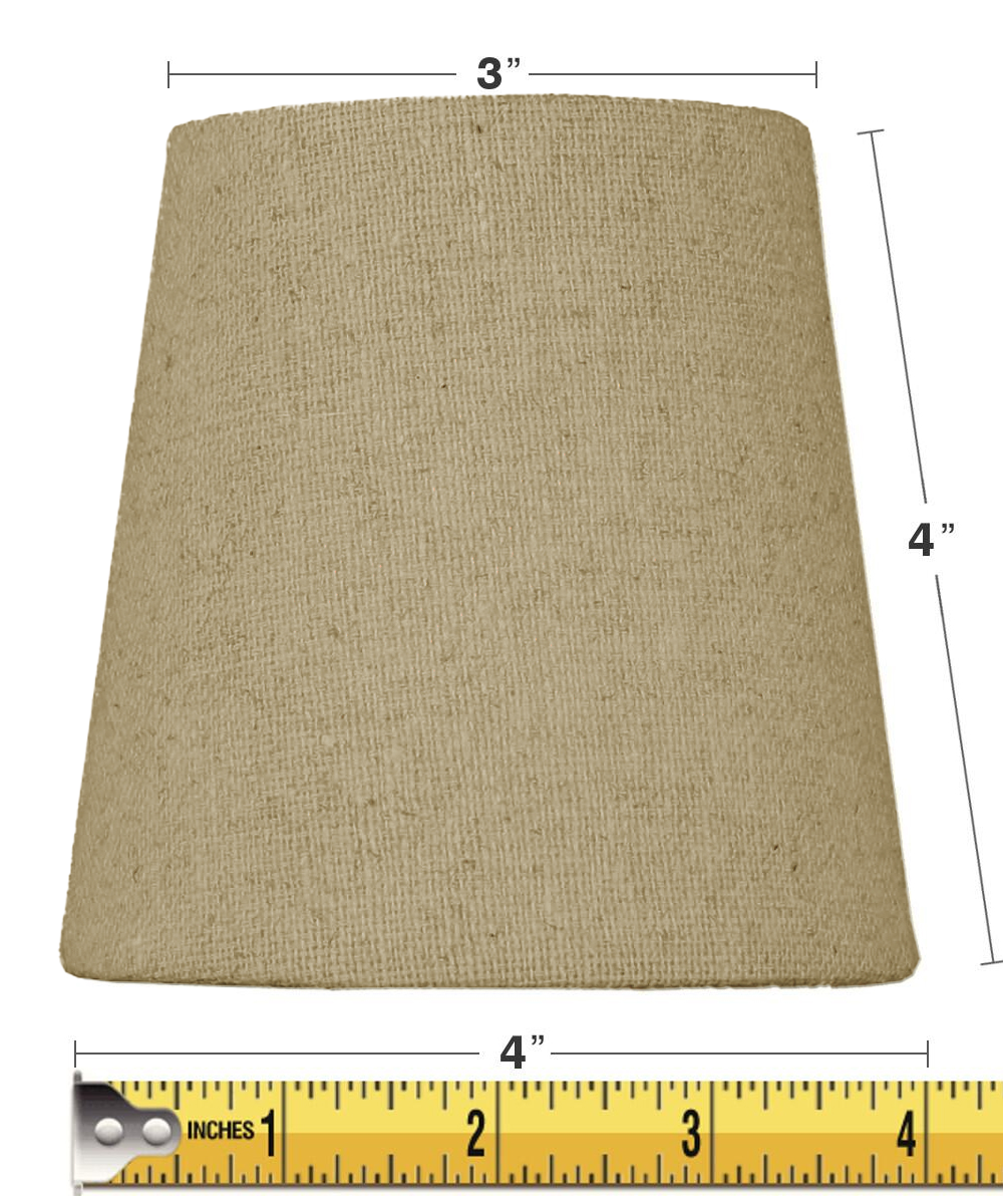 4"W x 4"H Chandelier Sand Linen Clip-On Lampshade