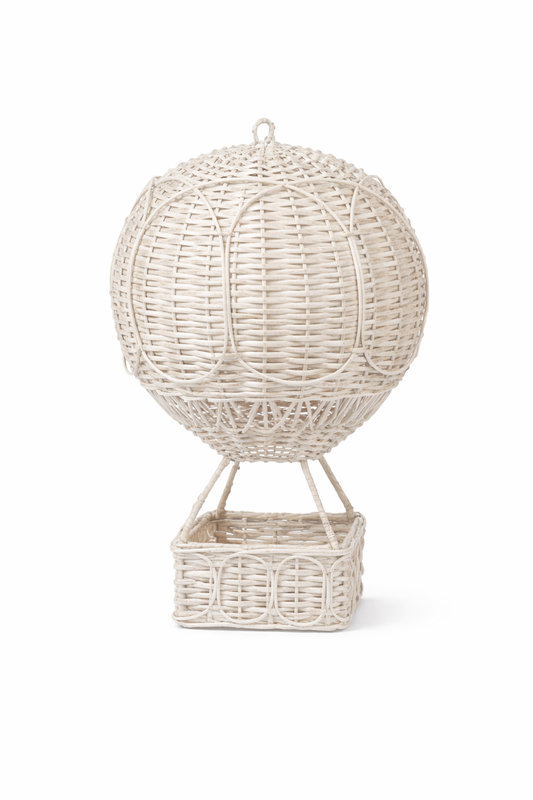 a wicker basket with a basket on top