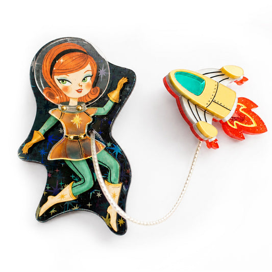 Cosmic Connection Double Brooch by Laliblue