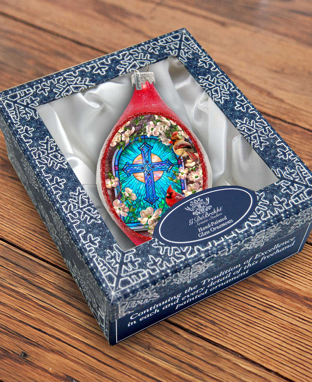 Sunday Morning Drop Glass Ornament by D. Gelsinger - Easter Spring Decor - 757-056-DG