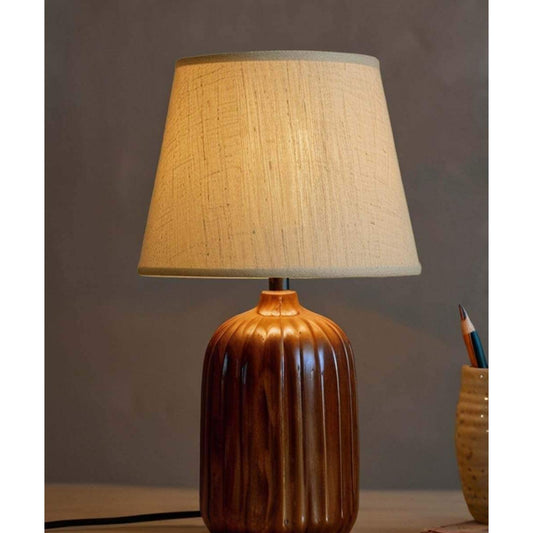 9x16x12" CLIP-ON FITTER Textured Oatmeal Empire Hardback Lamp Shade