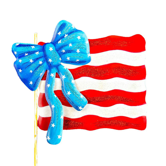 Patriotic Flag with Bow