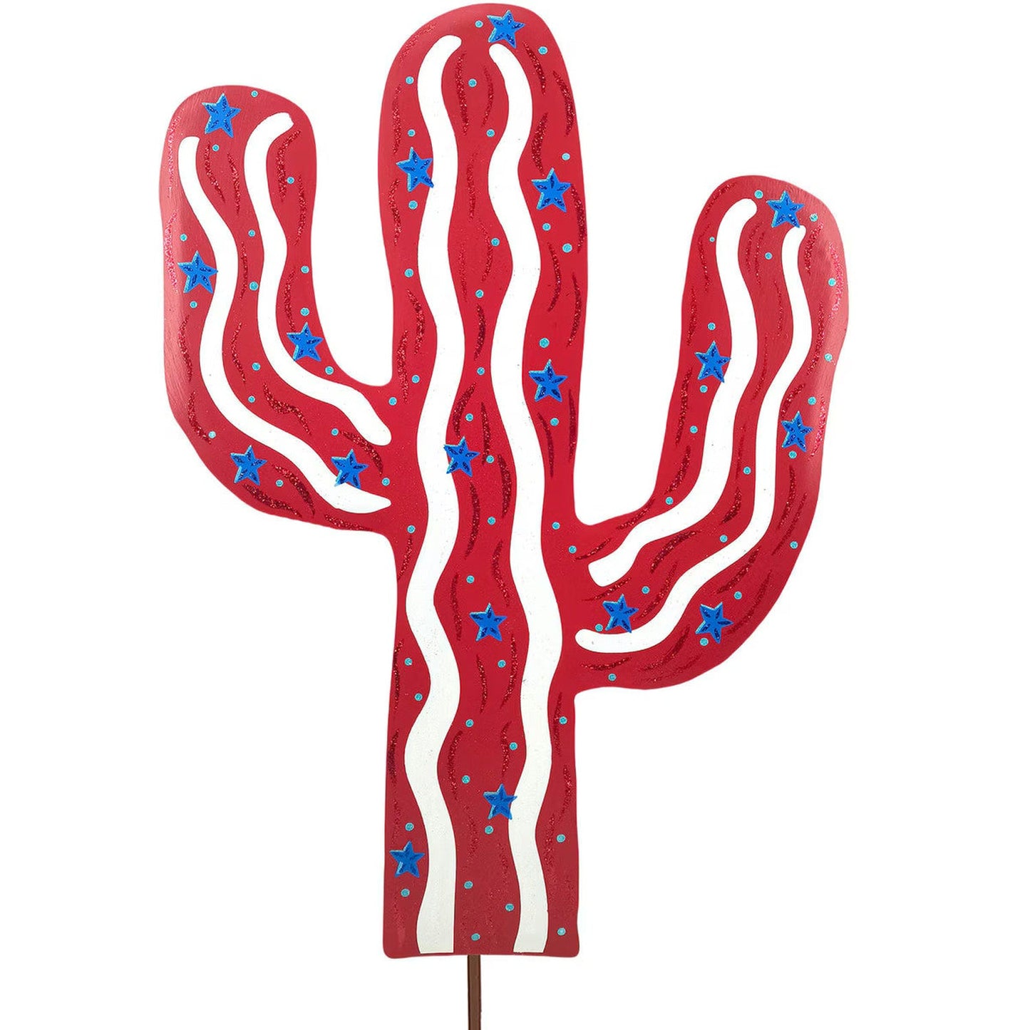 Red White and Blue Patriotic Cactus