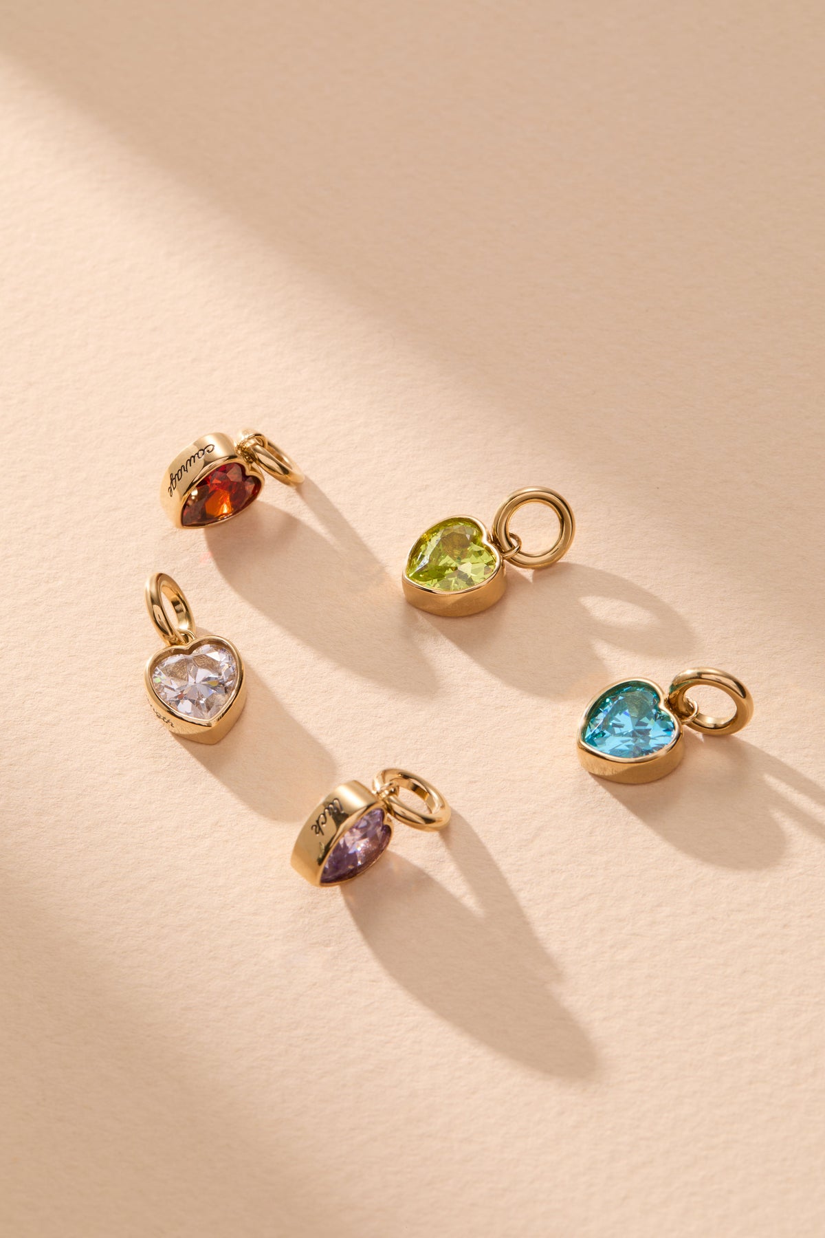 June 'Luck' Heart Birthstone Charm