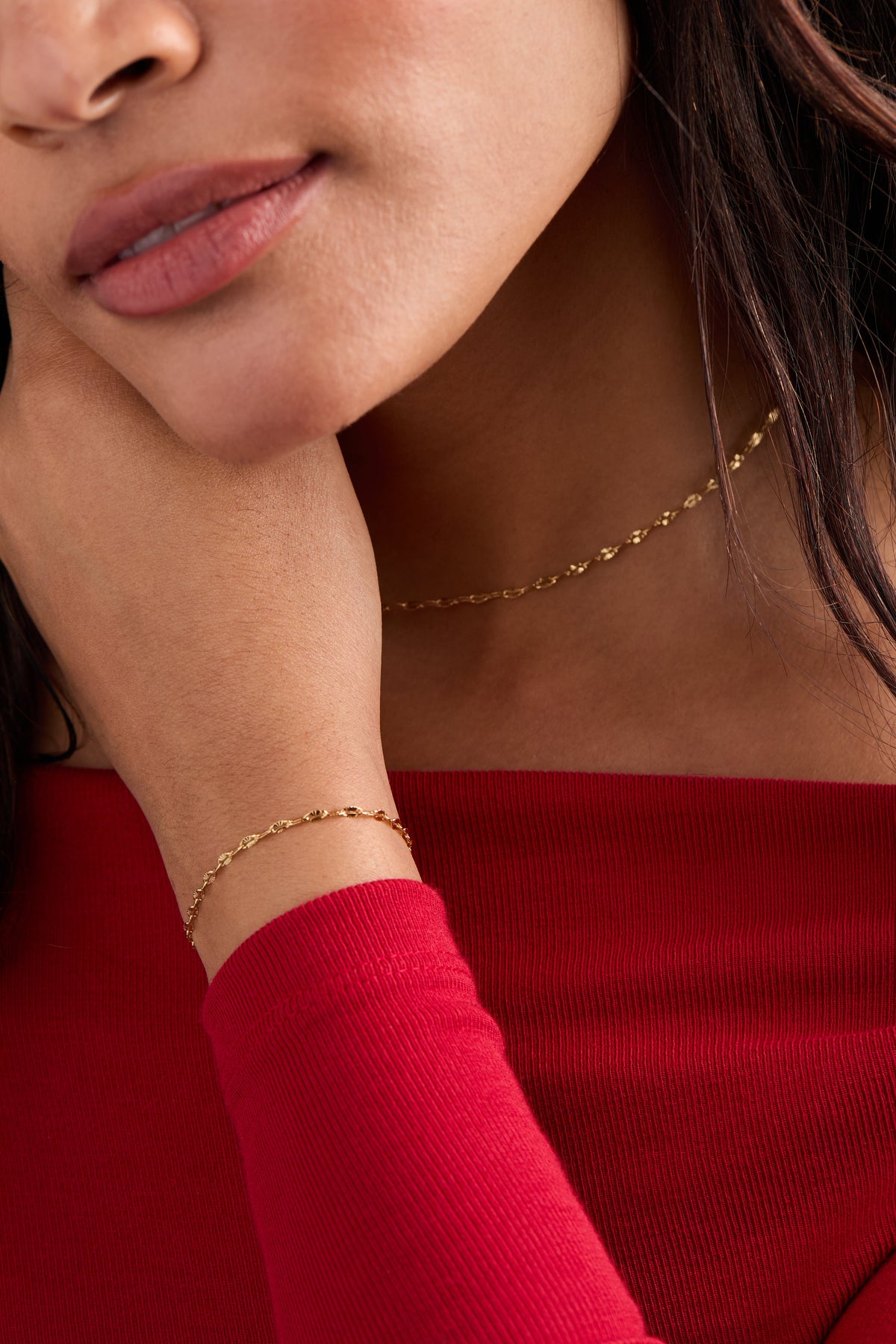 a close up of a woman's hand