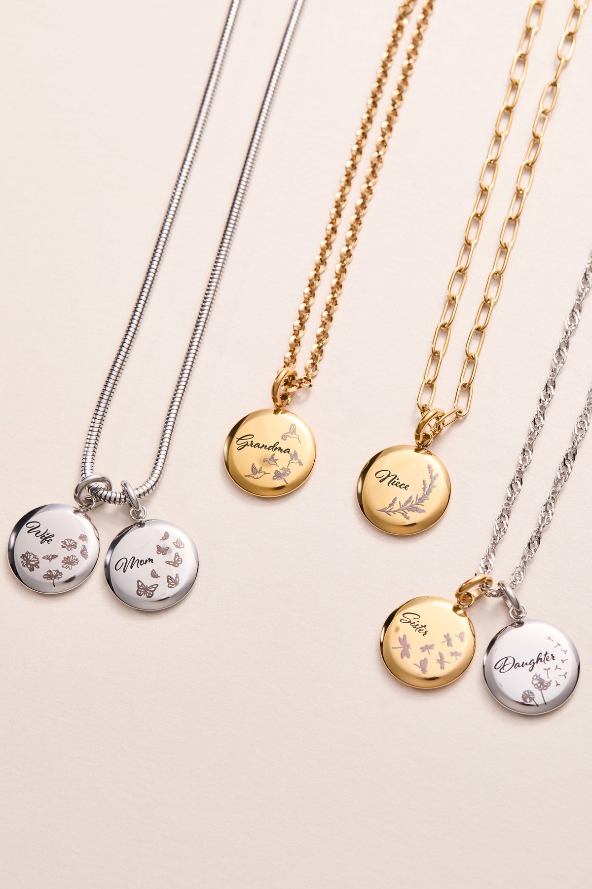 Mom Butterfly Disc Charm