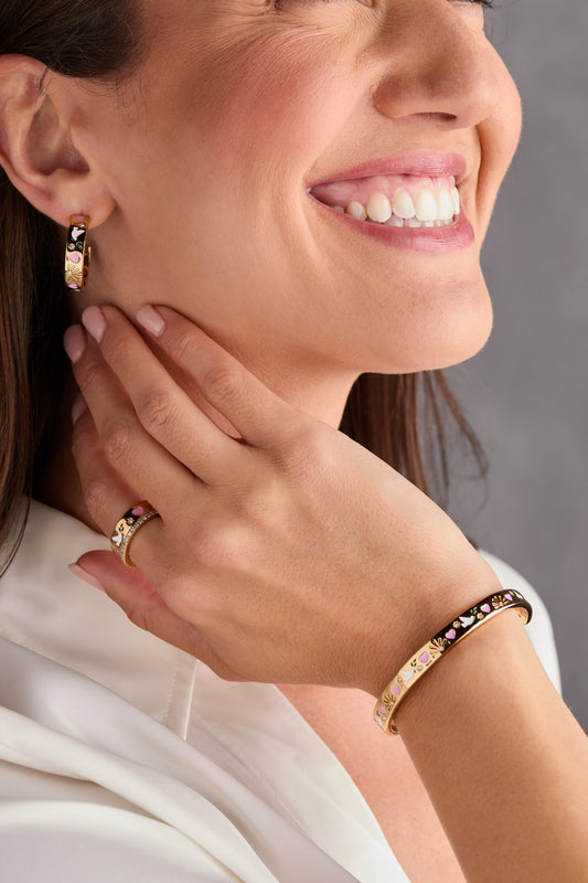 'Pray, Wait and Trust' Hoop Earrings