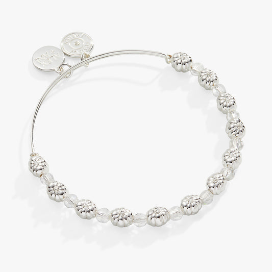 Pumpkin + Crystal Beaded Bangle