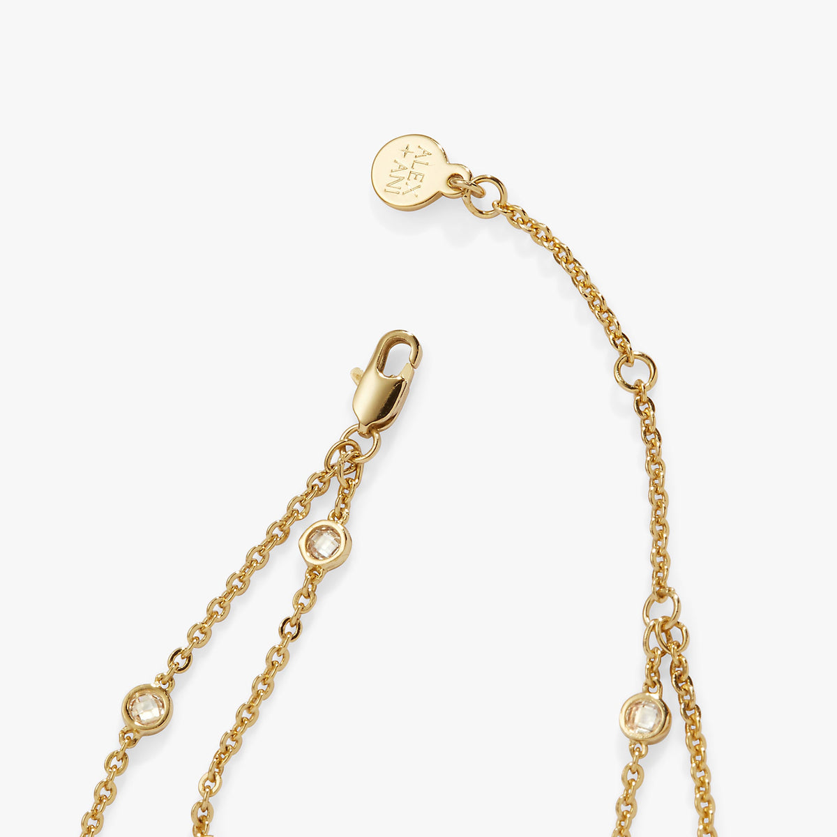 a gold chain with diamonds