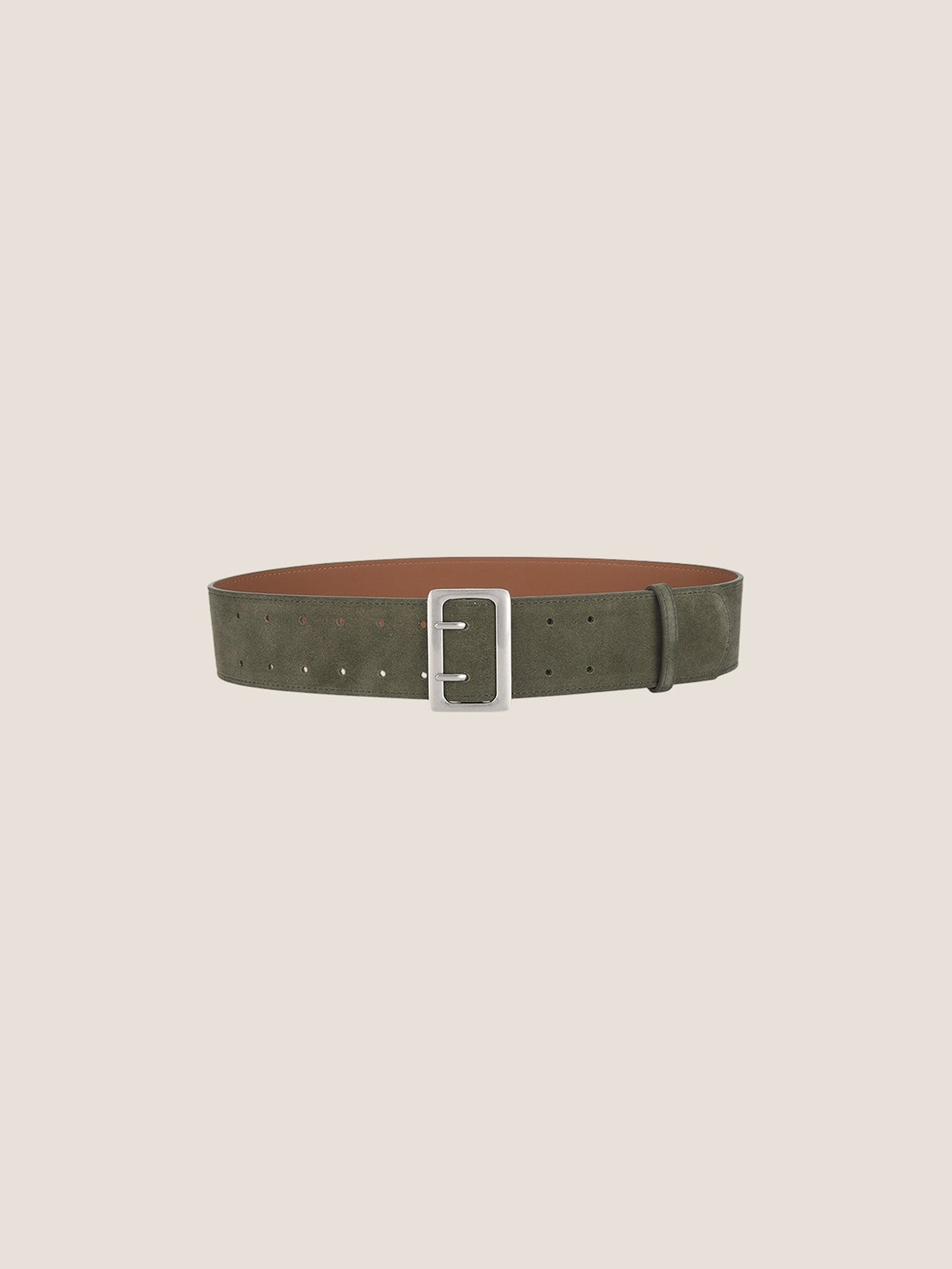 Cowhide Wide Retro Matte Belt