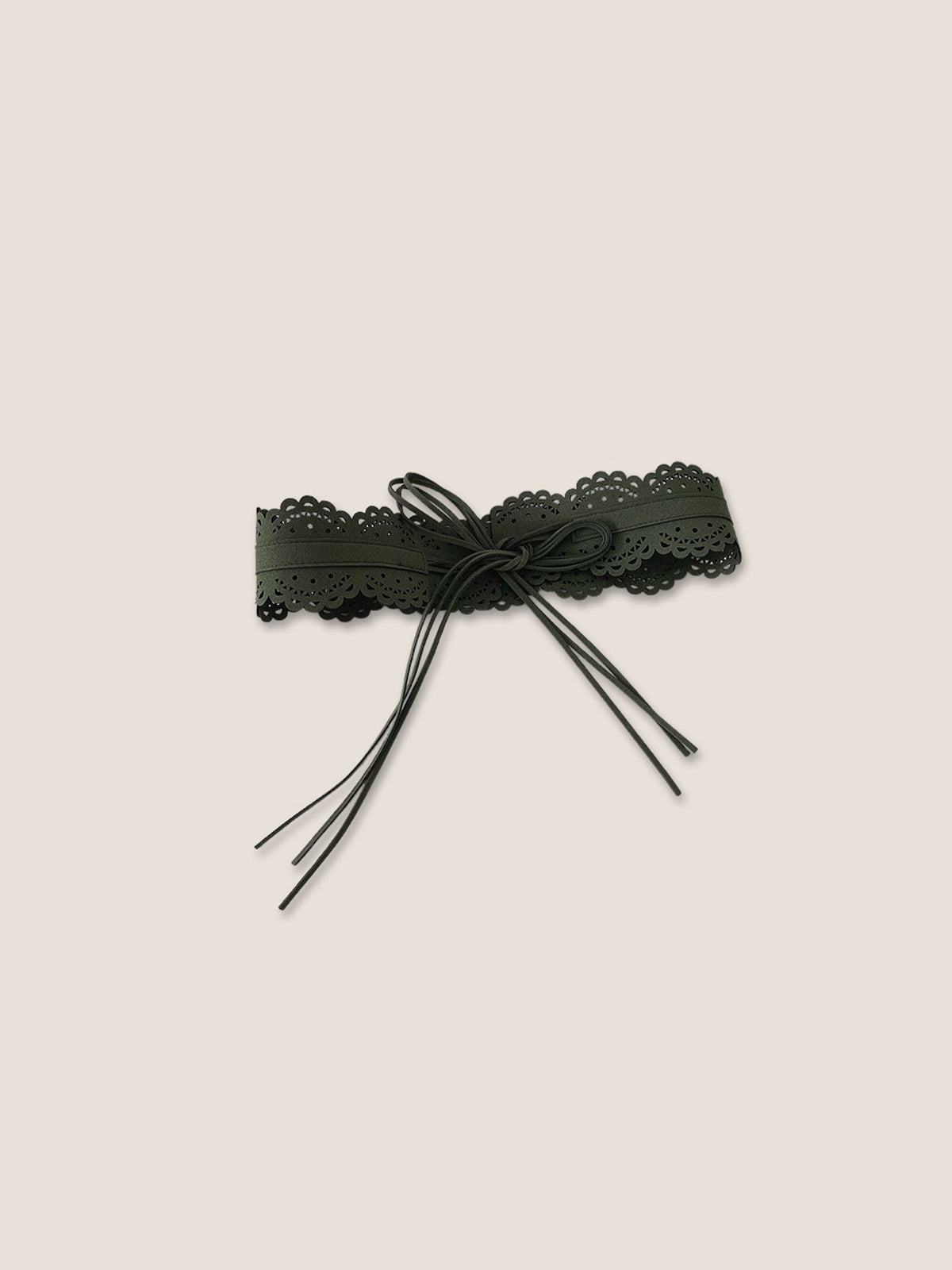 a black belt with lace