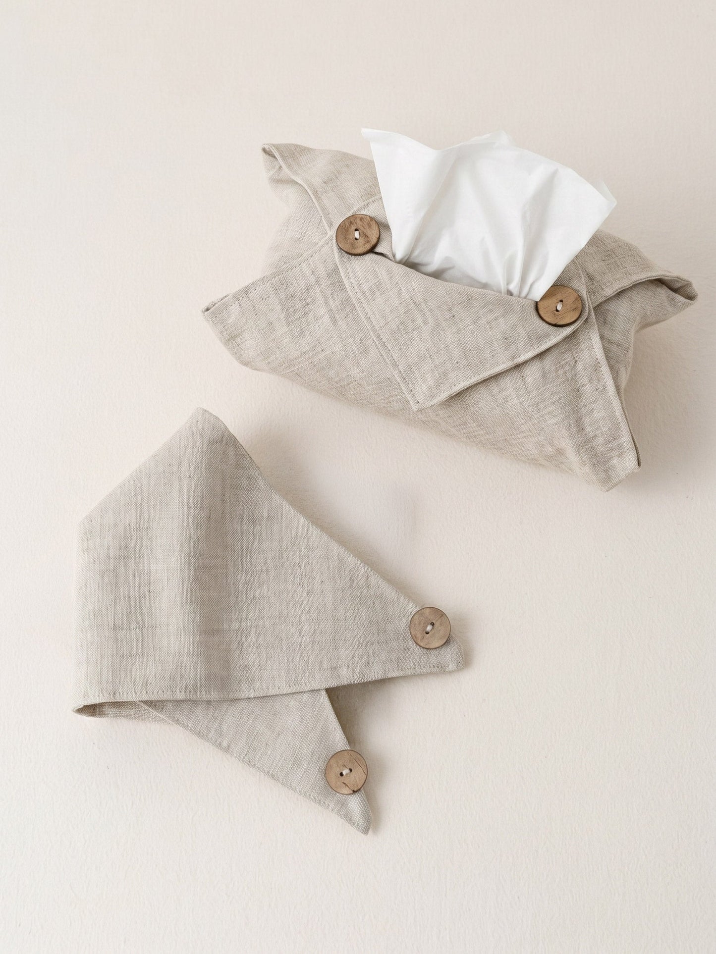 Linen Tissue Box Storage Cover