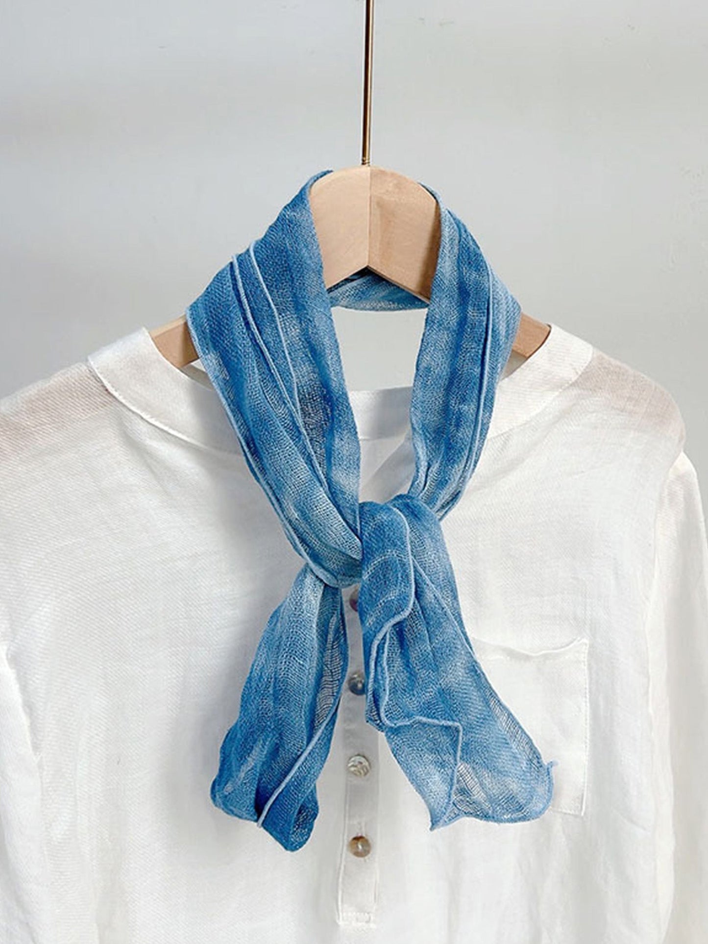 100% Linen Hand-Tie-Dyed Scarf