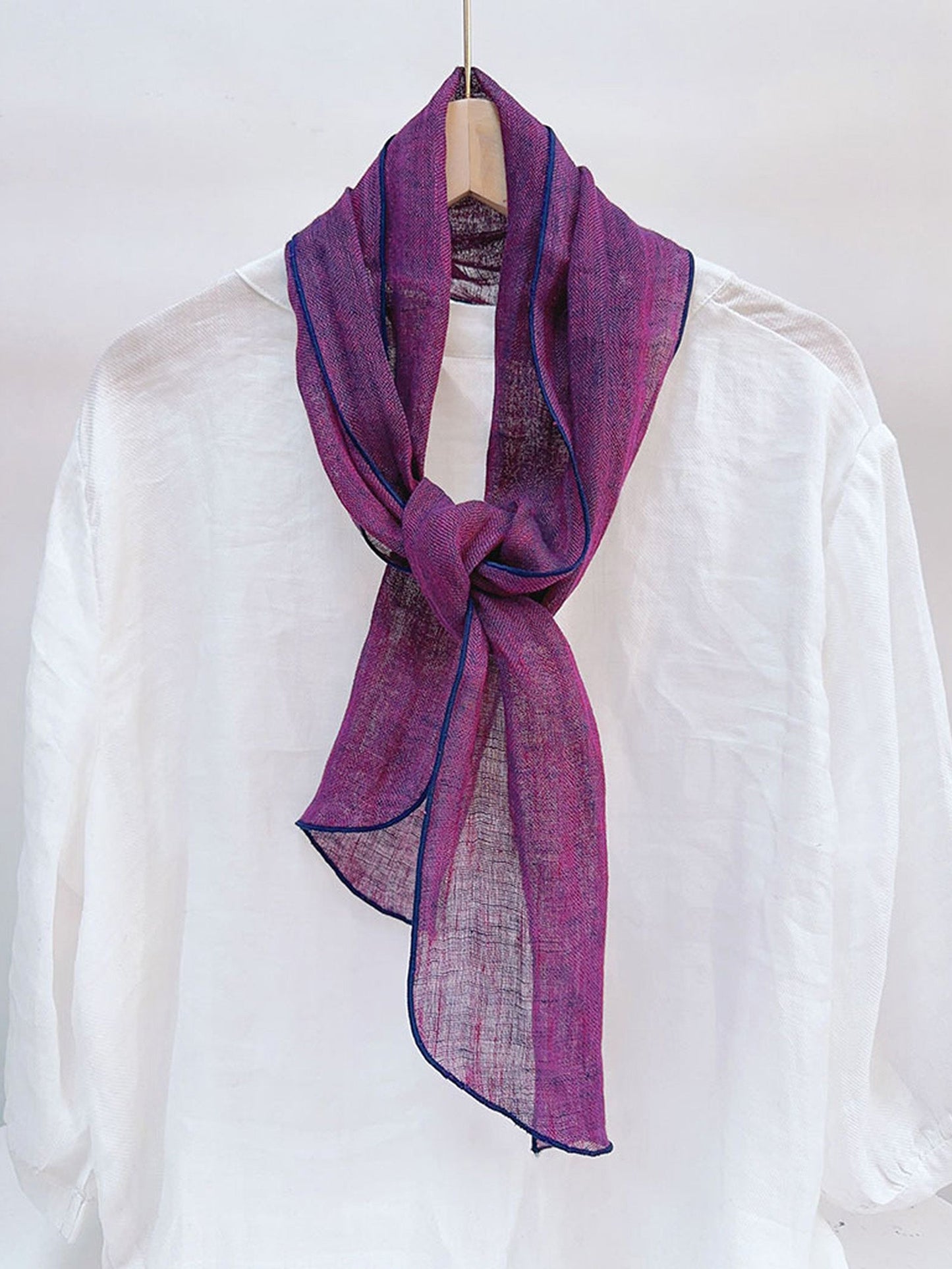 100% Linen Hand-Tie-Dyed Scarf