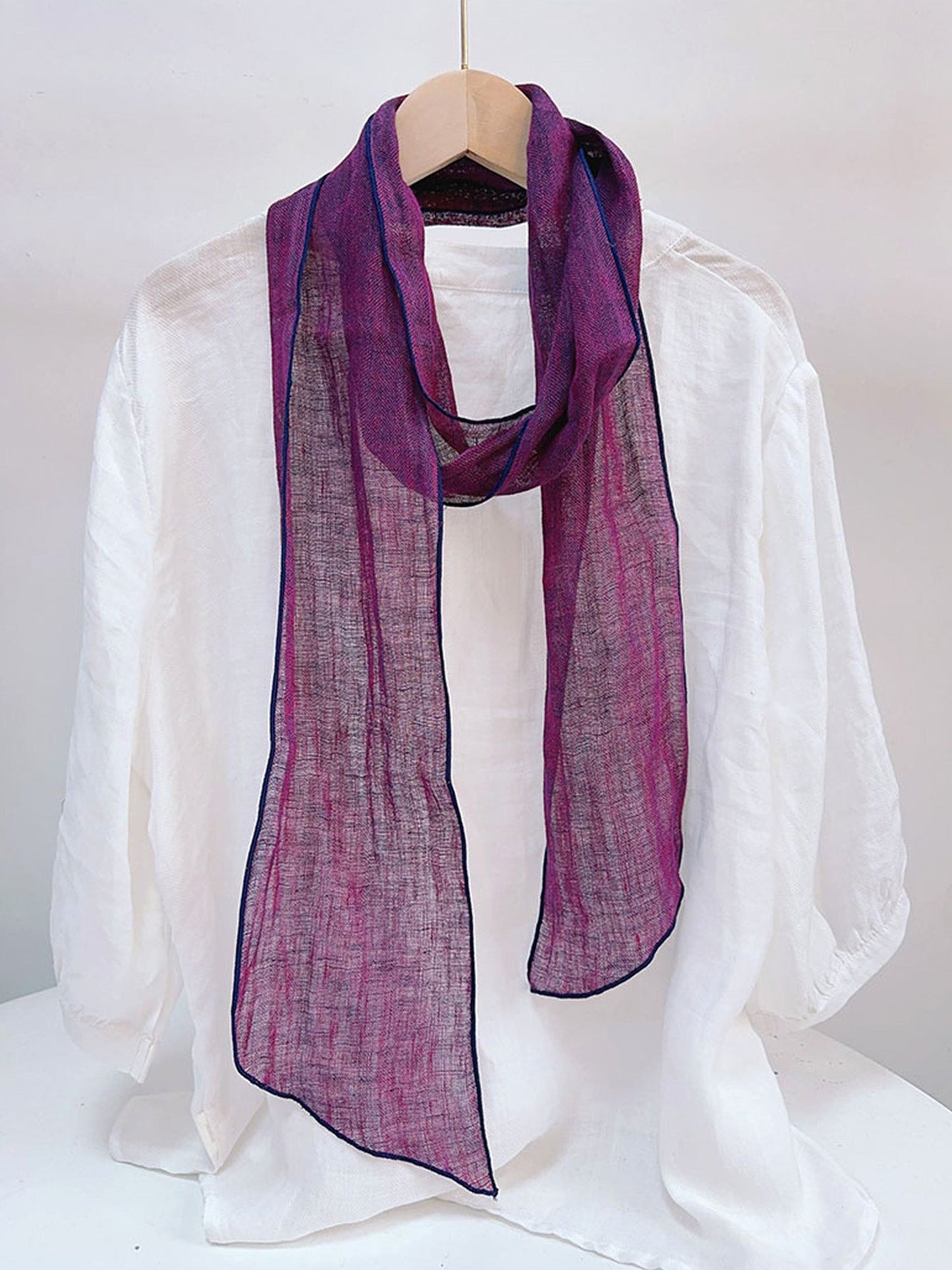 100% Linen Hand-Tie-Dyed Scarf