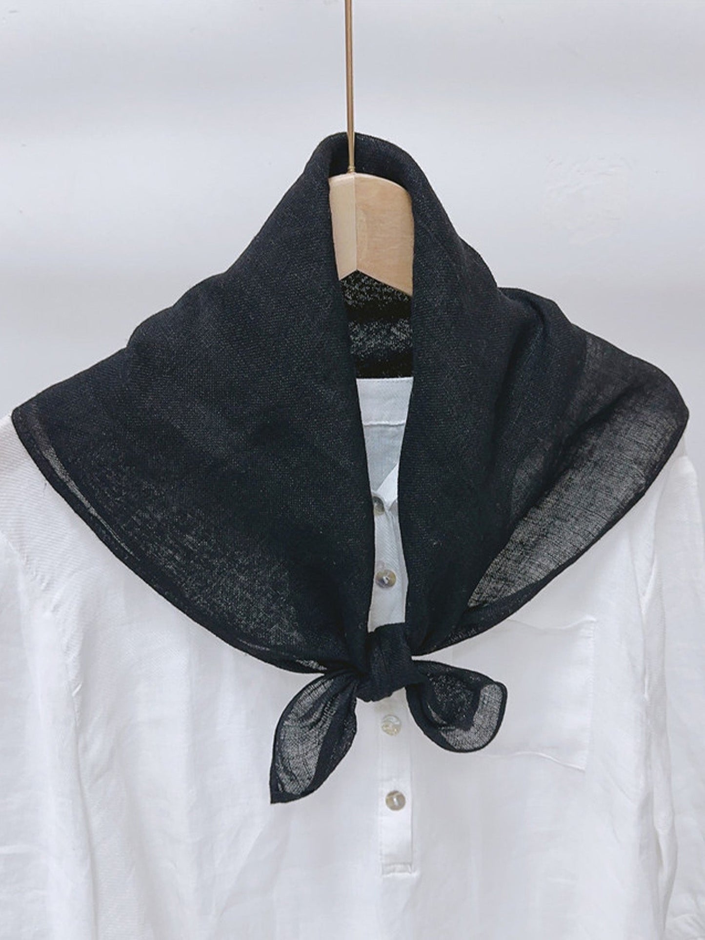 100% Linen Hand-Stitched Square Scarf