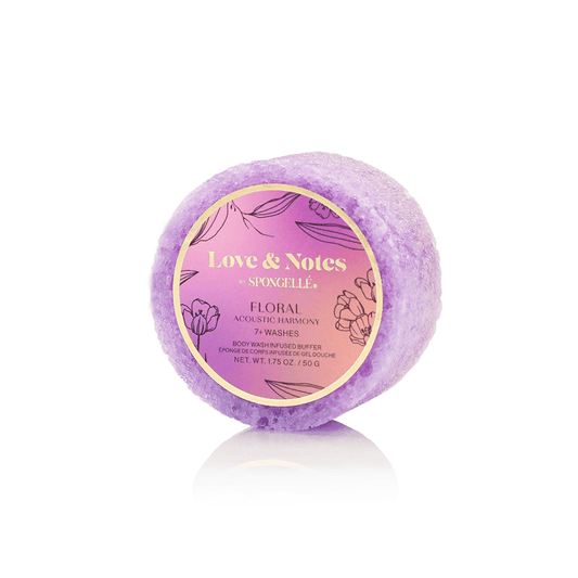 a round purple object with a label