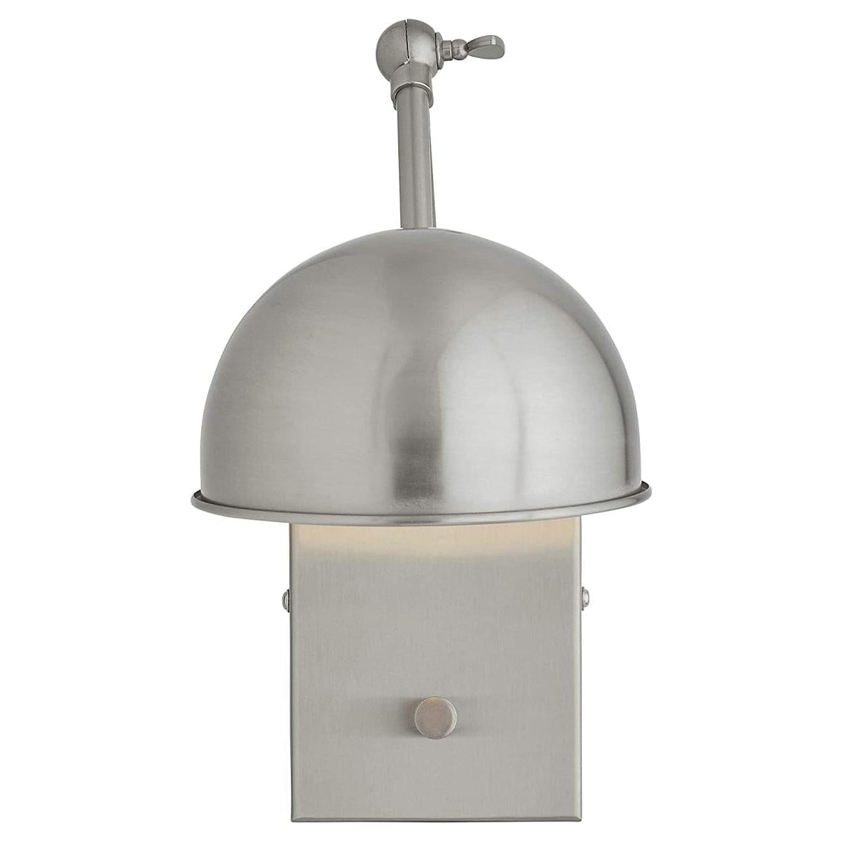 Adesso 12"H Swing Arm LED Wall Lamp Brushed Steel Metal Finish