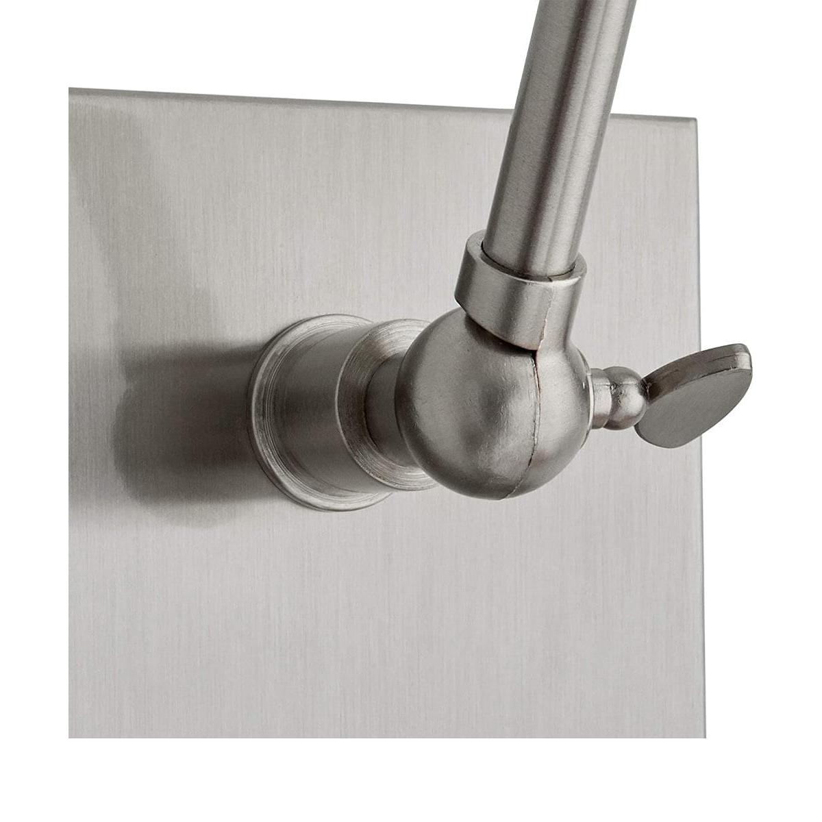 Adesso 12"H Swing Arm LED Wall Lamp Brushed Steel Metal Finish