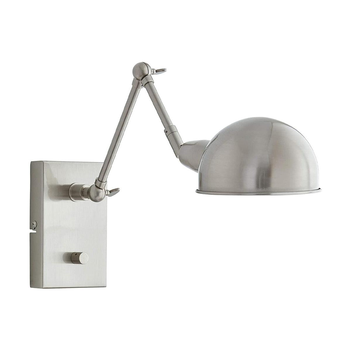Adesso 12"H Swing Arm LED Wall Lamp Brushed Steel Metal Finish