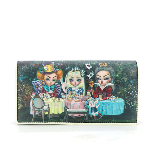 a rectangular object with a picture of a group of women