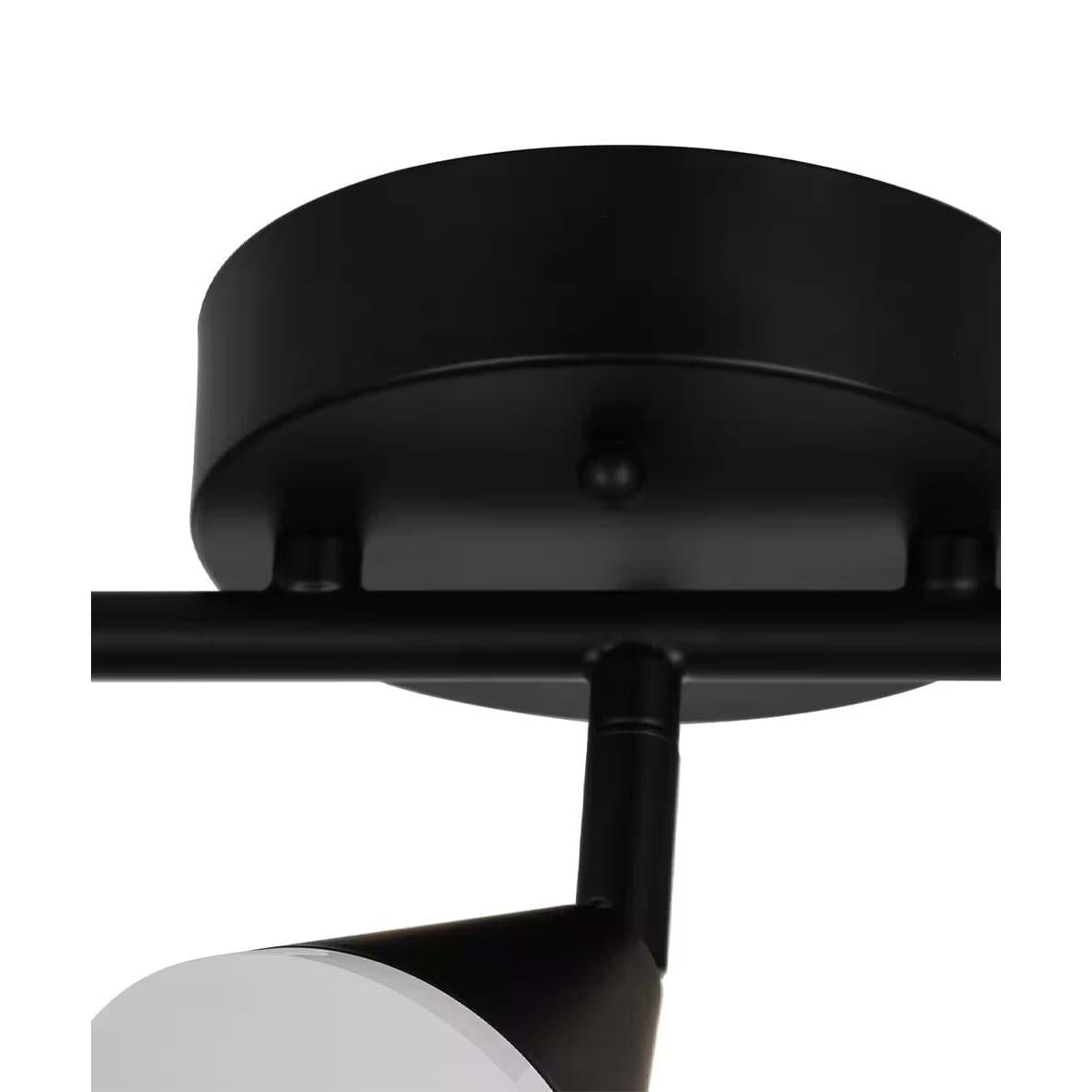Alsy 19"W 3-Light LED Track Bar Modern Light Fixture, Matte Black with Frosted Acrylic Shades