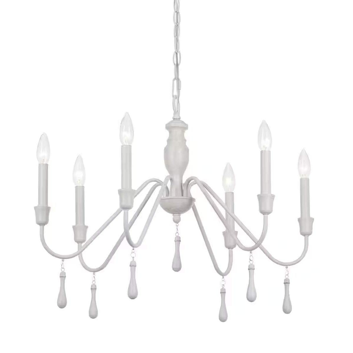 a white chandelier with lights