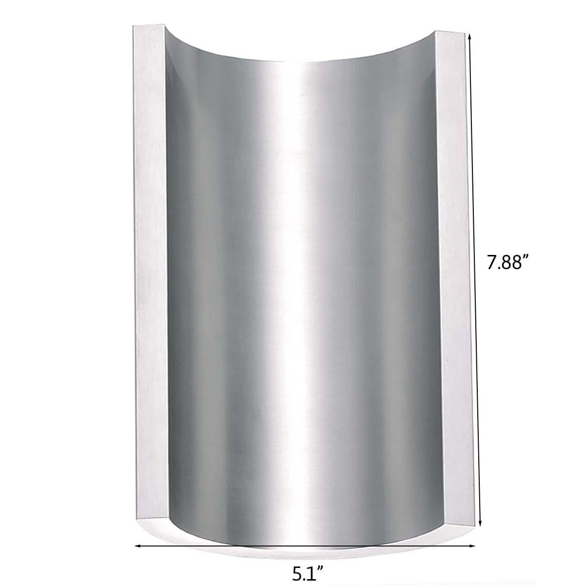 Alumilux Diverge 5"H 2-Light LED Outdoor Wall Sconce Light Fixture Satin Aluminum Finish by ET2