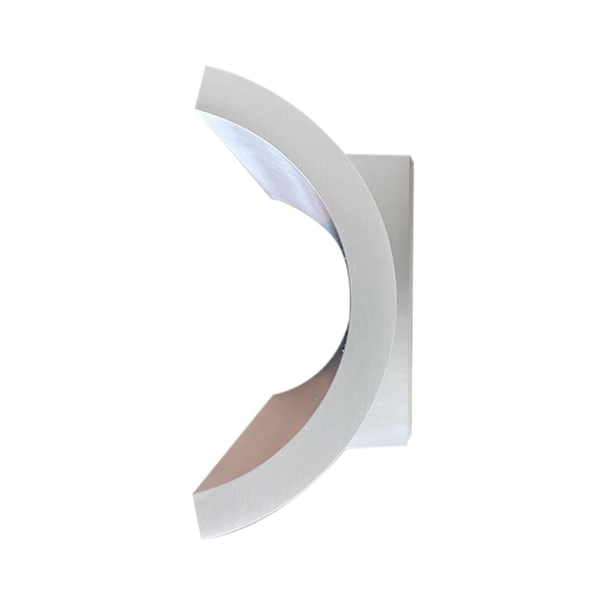 Alumilux Diverge 5"H 2-Light LED Outdoor Wall Sconce Light Fixture Satin Aluminum Finish by ET2