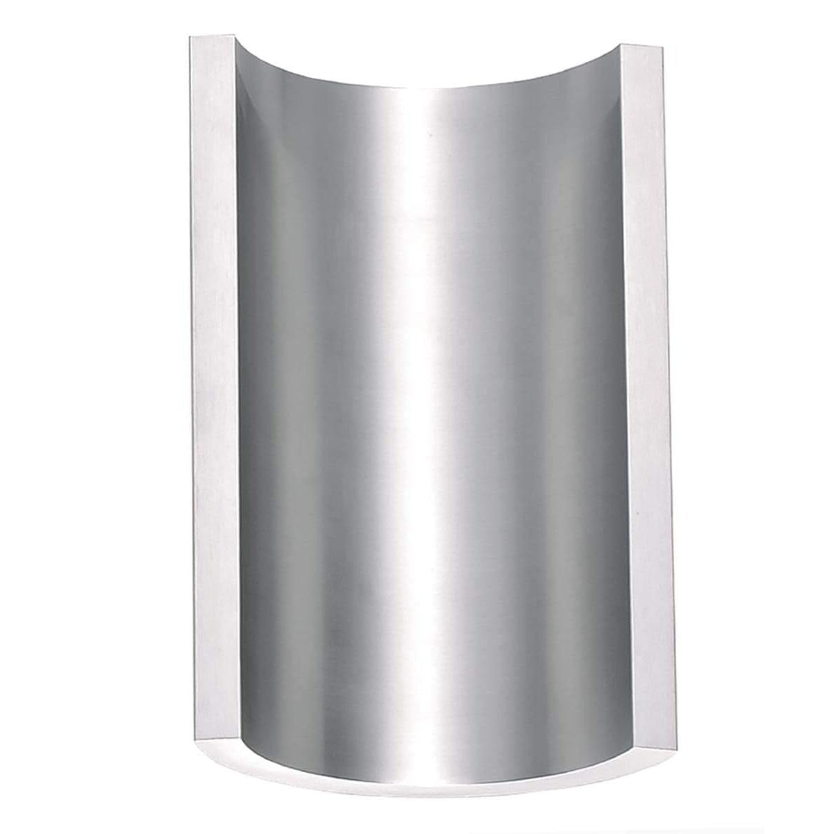Alumilux Diverge 5"H 2-Light LED Outdoor Wall Sconce Light Fixture Satin Aluminum Finish by ET2