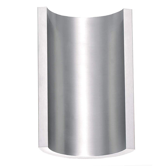 Alumilux Diverge 5"H 2-Light LED Outdoor Wall Sconce Light Fixture Satin Aluminum Finish by ET2