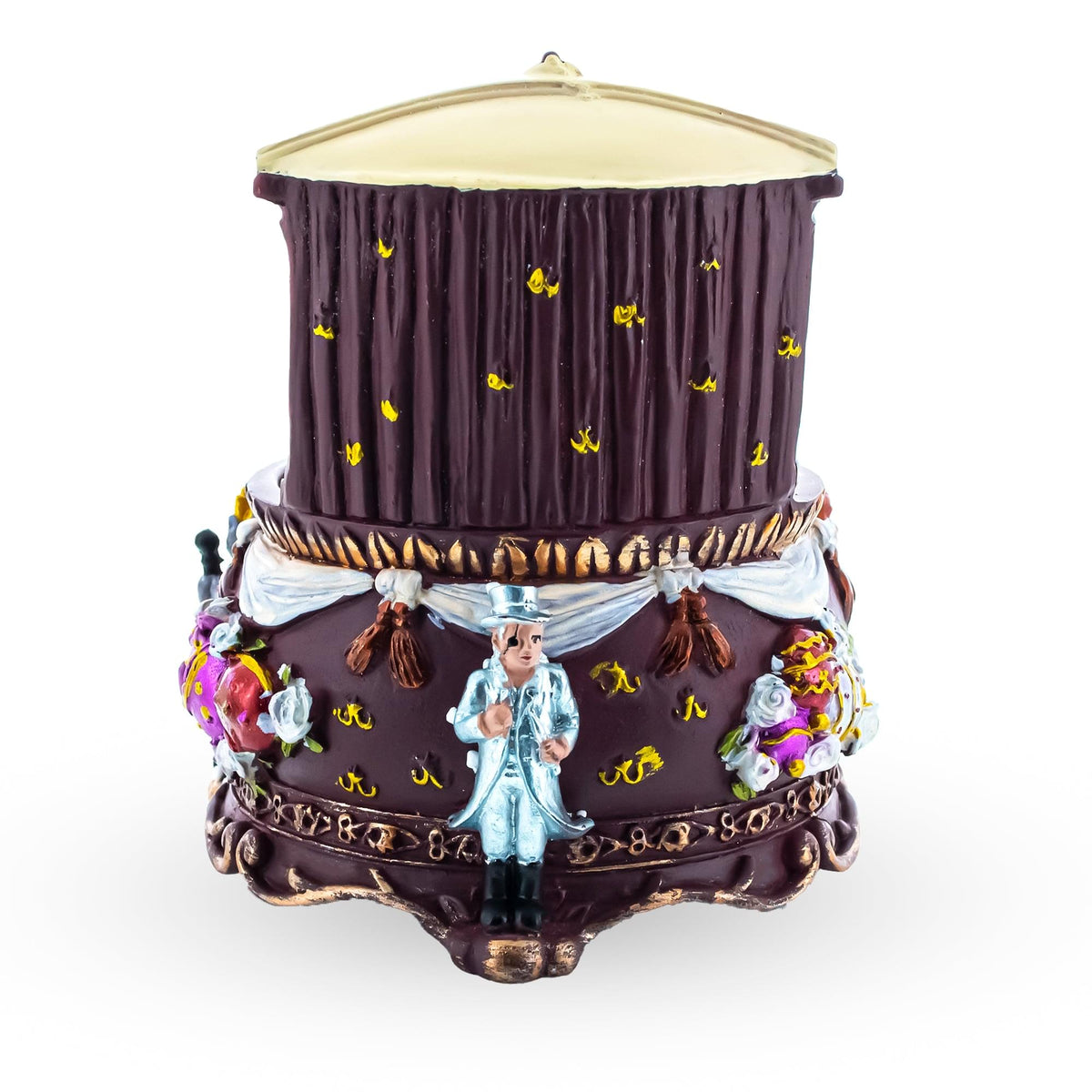 Animated Nutcracker Theatre Figurine - Rotating Ballerina Mirror Music Box
