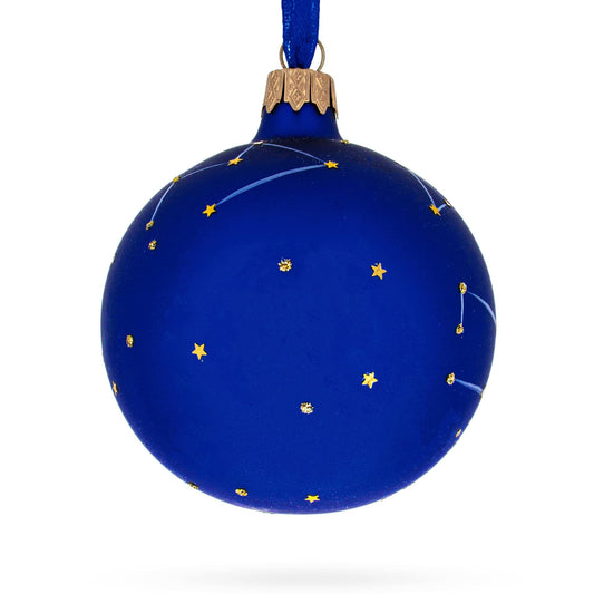 Aquarius Zodiac Horoscope Sign Glass Ball Christmas Ornament 3.25 Inches