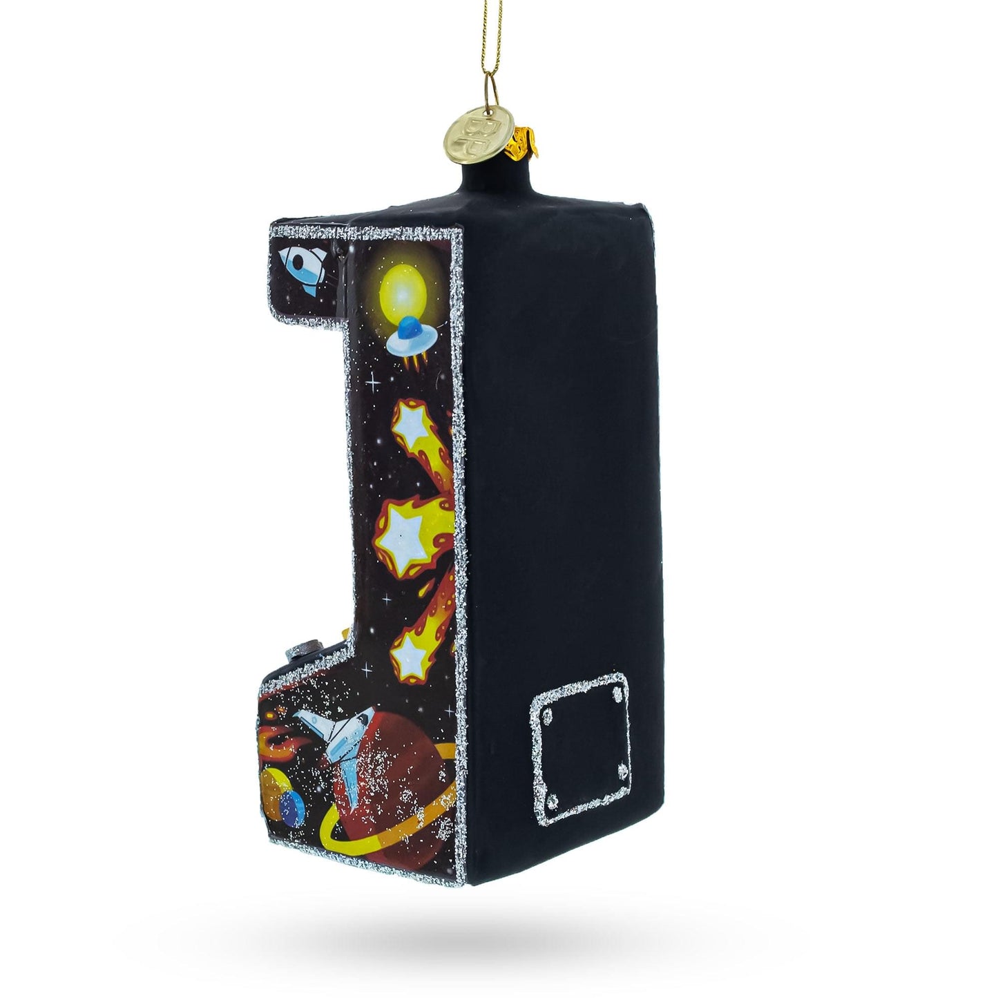Arcade Game Machine Glass Christmas Ornament