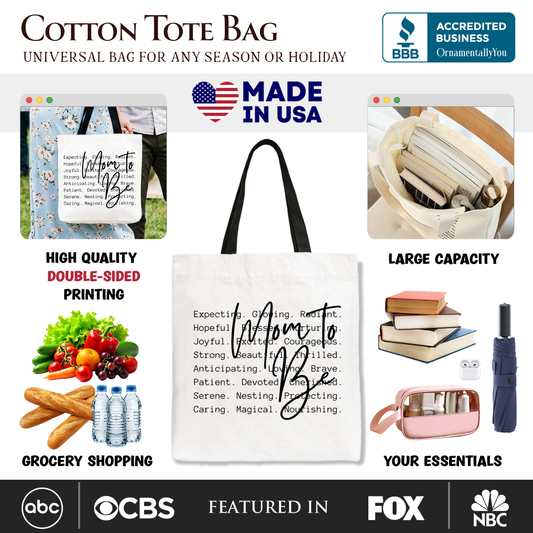 Mom To Be Pregnancy Announcement Tote Bag, Definition Future Mama Pregnant Gift Shopper