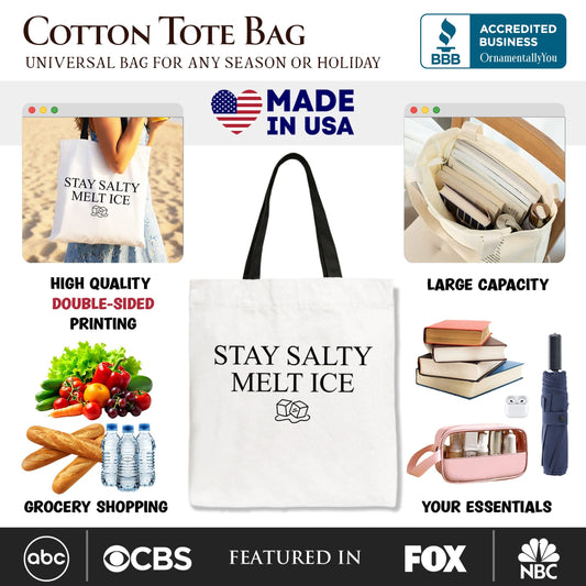 Stay Salty Melt Ice Canvas Tote Bag