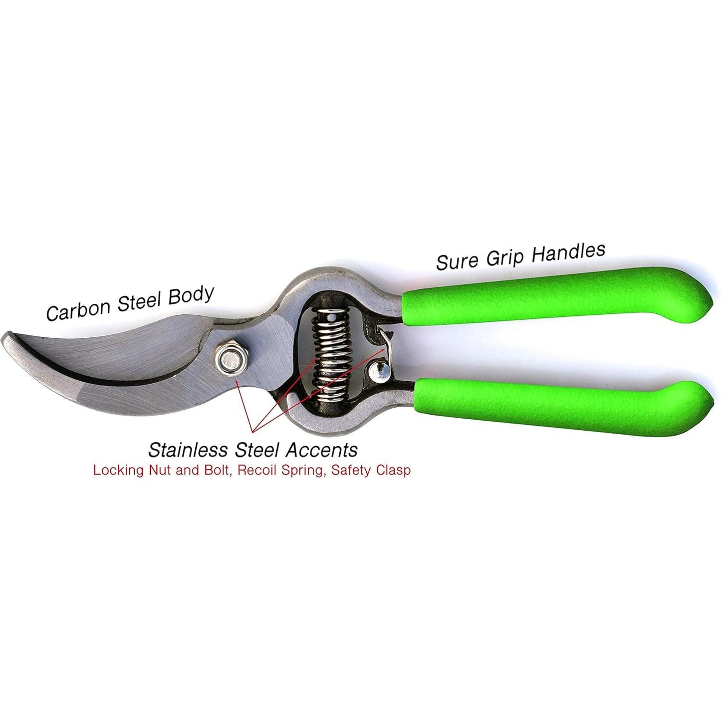 Classic Bypass Pruning Shears Clippers (Green)