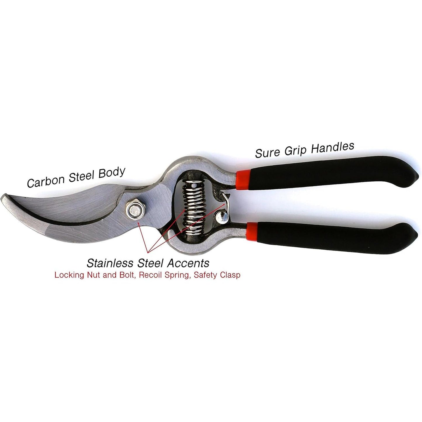 Classic Bypass Pruning Shears Clippers (Black)