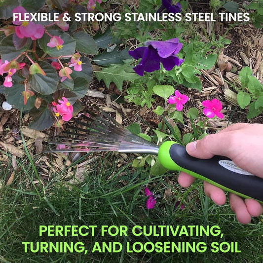Stainless Steel Garden Hand Rake Tool