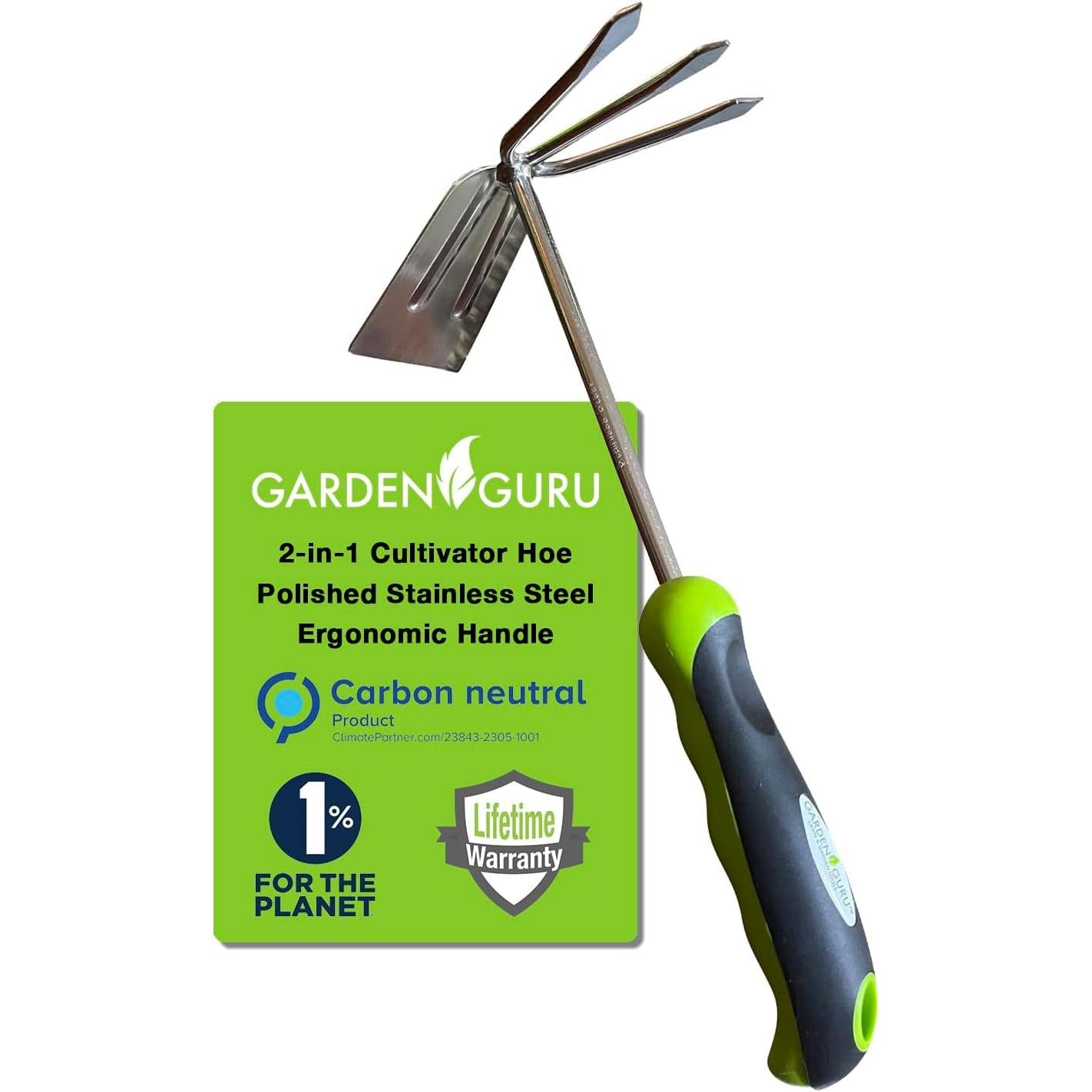2-in-1 Garden Cultivator Rake Hoe Tiller Tool