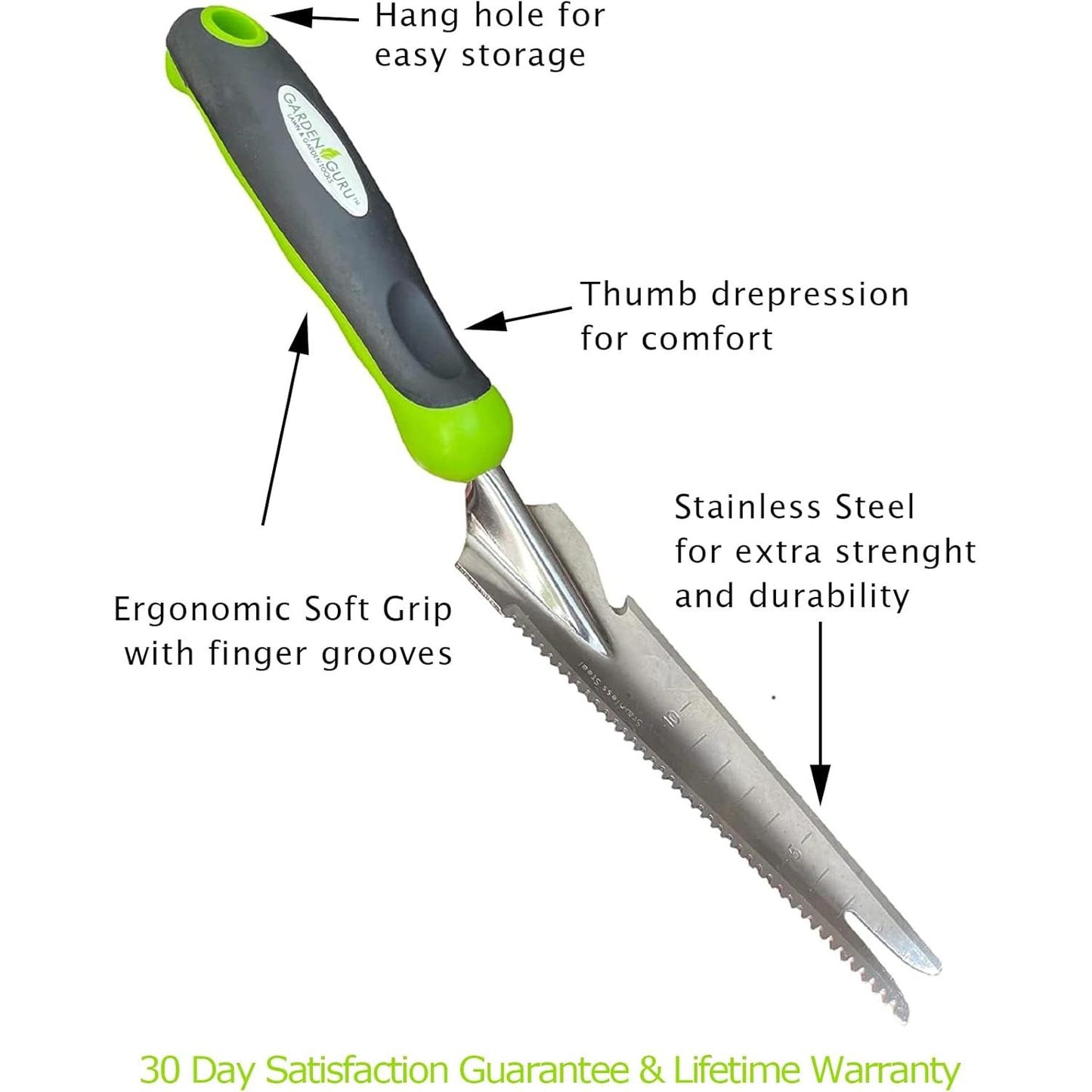 Stainless Steel 5-in-1 Garden Weeder Trowel