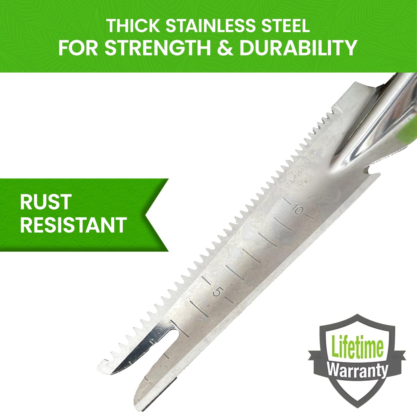 Stainless Steel 5-in-1 Garden Weeder Trowel