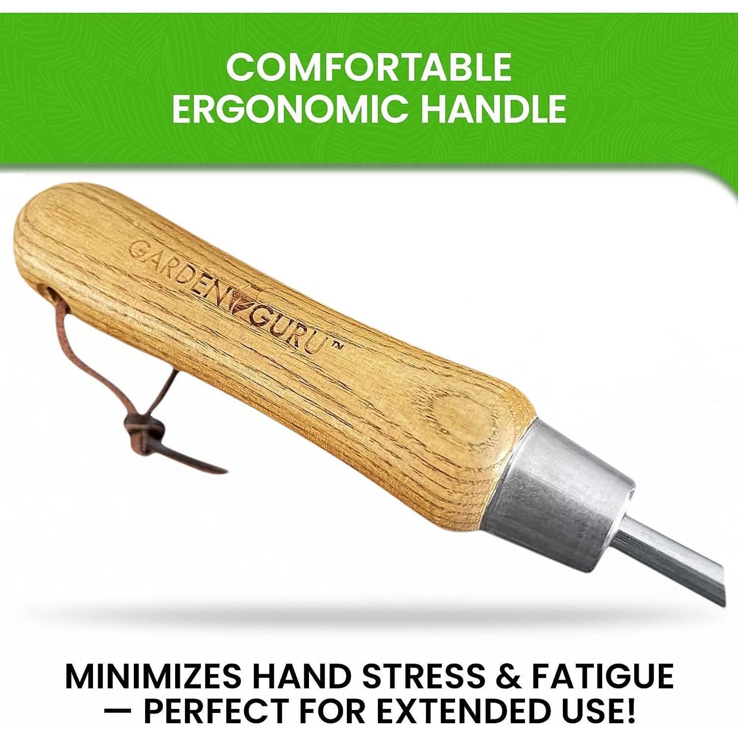 Stainless Steel Garden Dandelion Weeder (classic wood handle)