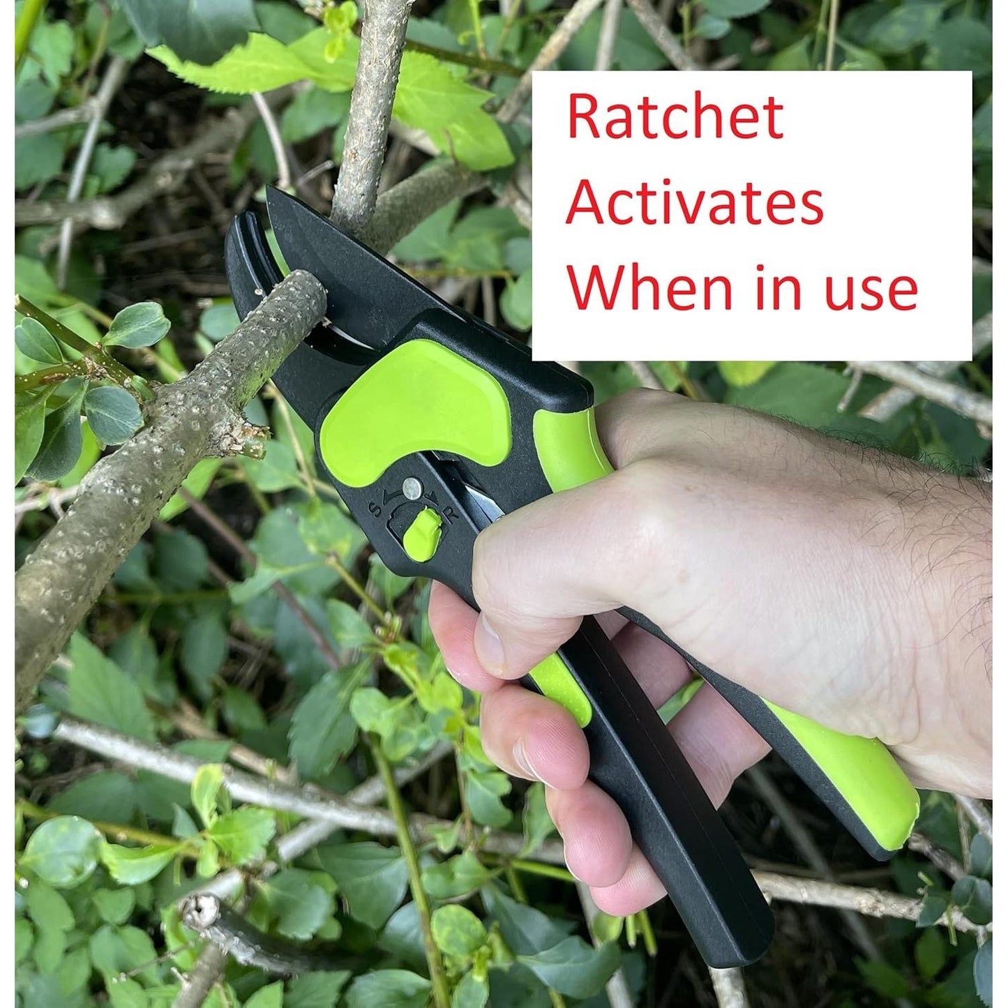 2-in-1 Ratchet Pruning Garden Shears Clippers
