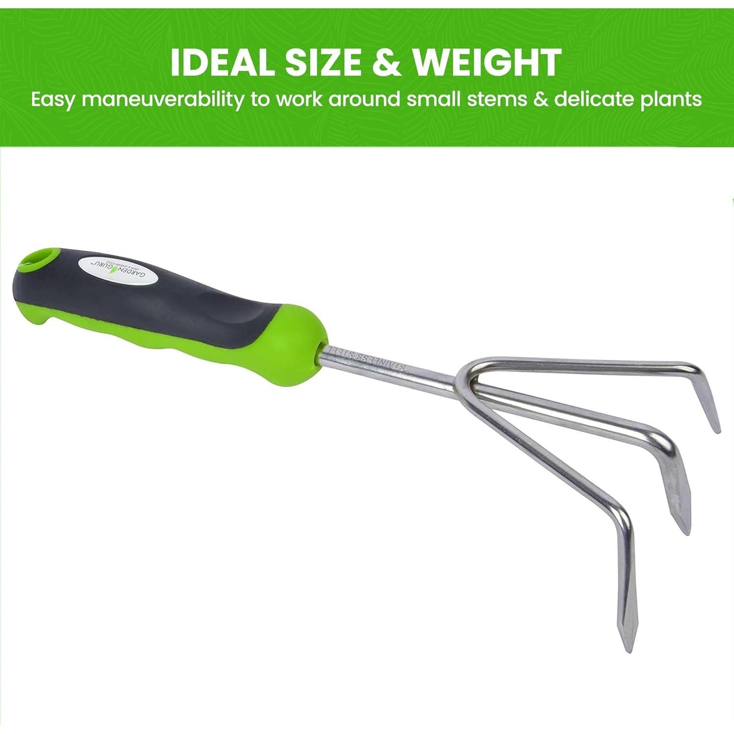 Stainless Steel 3pc Gardening Tool Set (Includes Trowel Transplanter Cultivator)