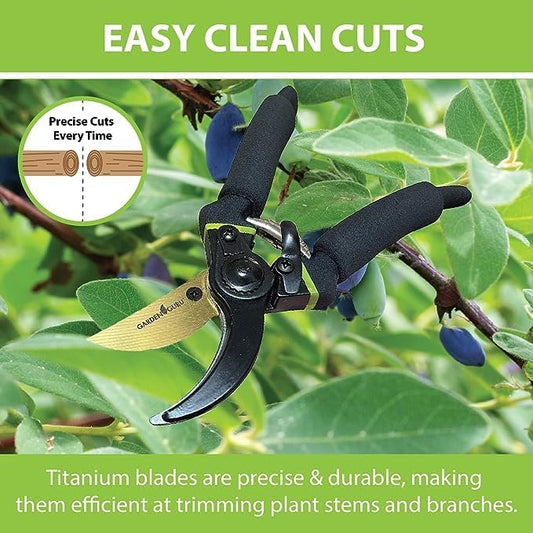 Titanium Soft Grip Garden Pruning Shears Clippers