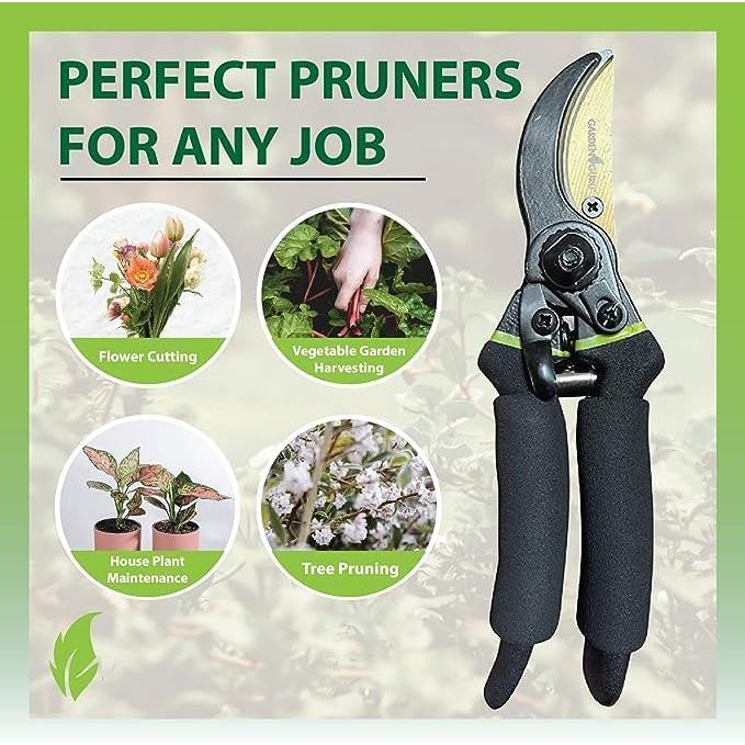 Titanium Soft Grip Garden Pruning Shears Clippers