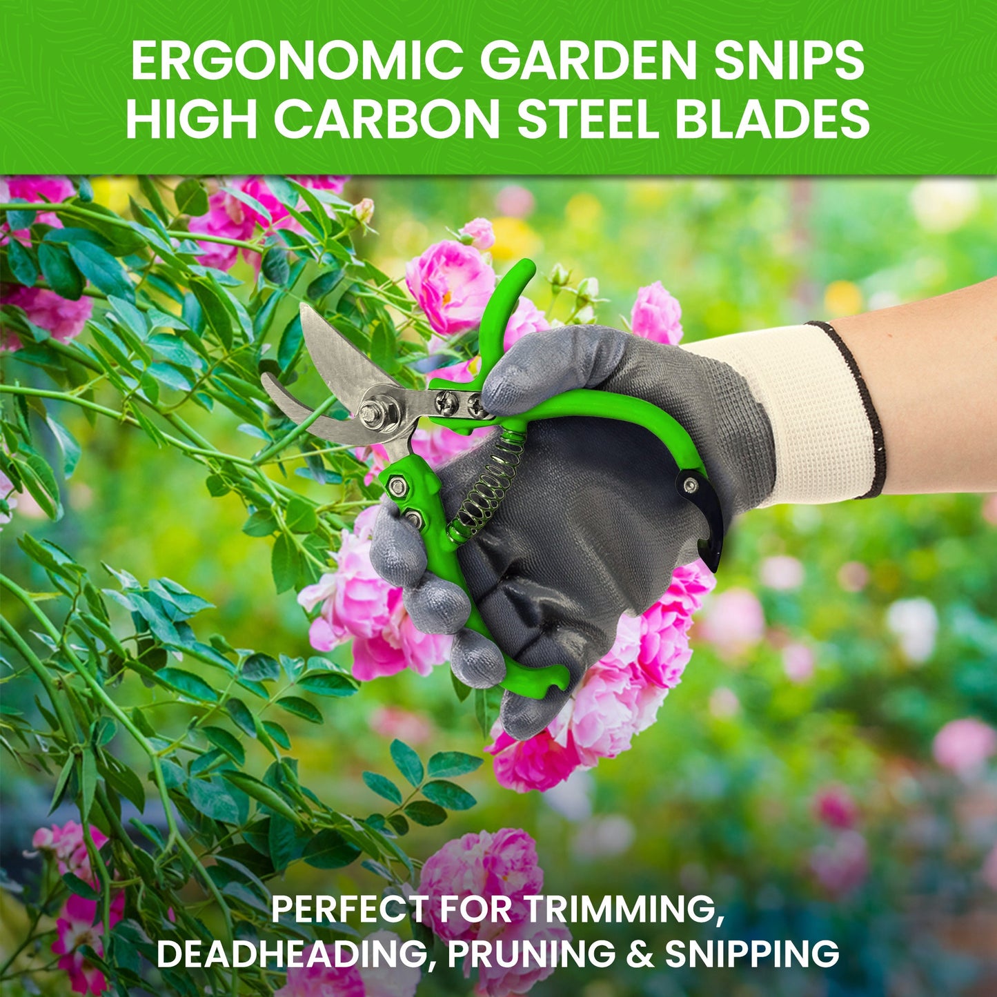 Ergo Garden Snips Clippers (Curved Blade)