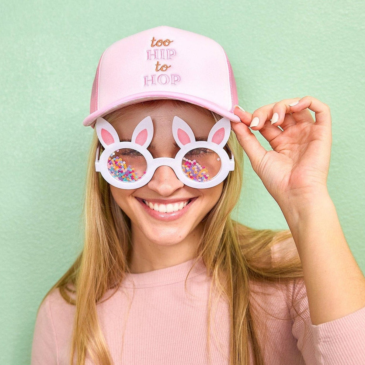 Hop-To-It Confetti Novelty Glasses (Single or Set of 4)
